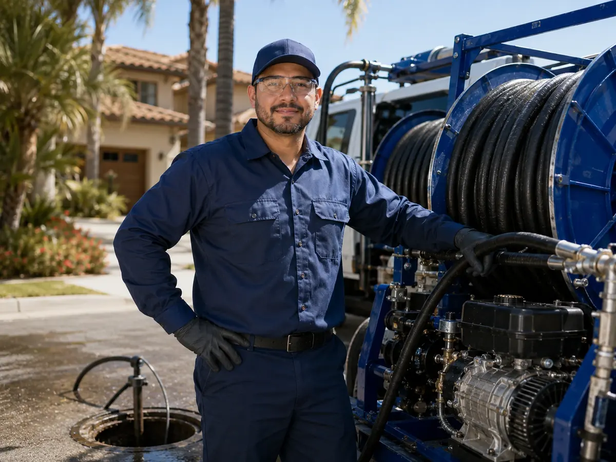 Hydro jet sewer cleaning in La Quinta