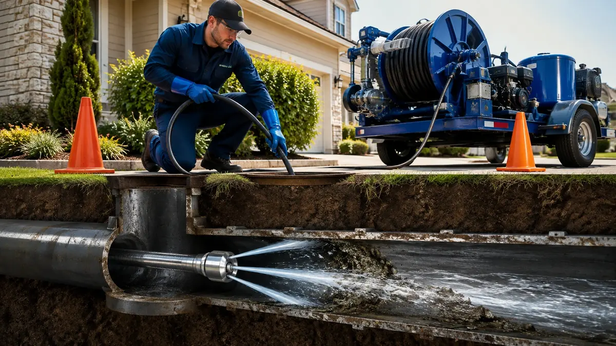 Main Sewer Line Hydro Jet Cleaning in La Quinta