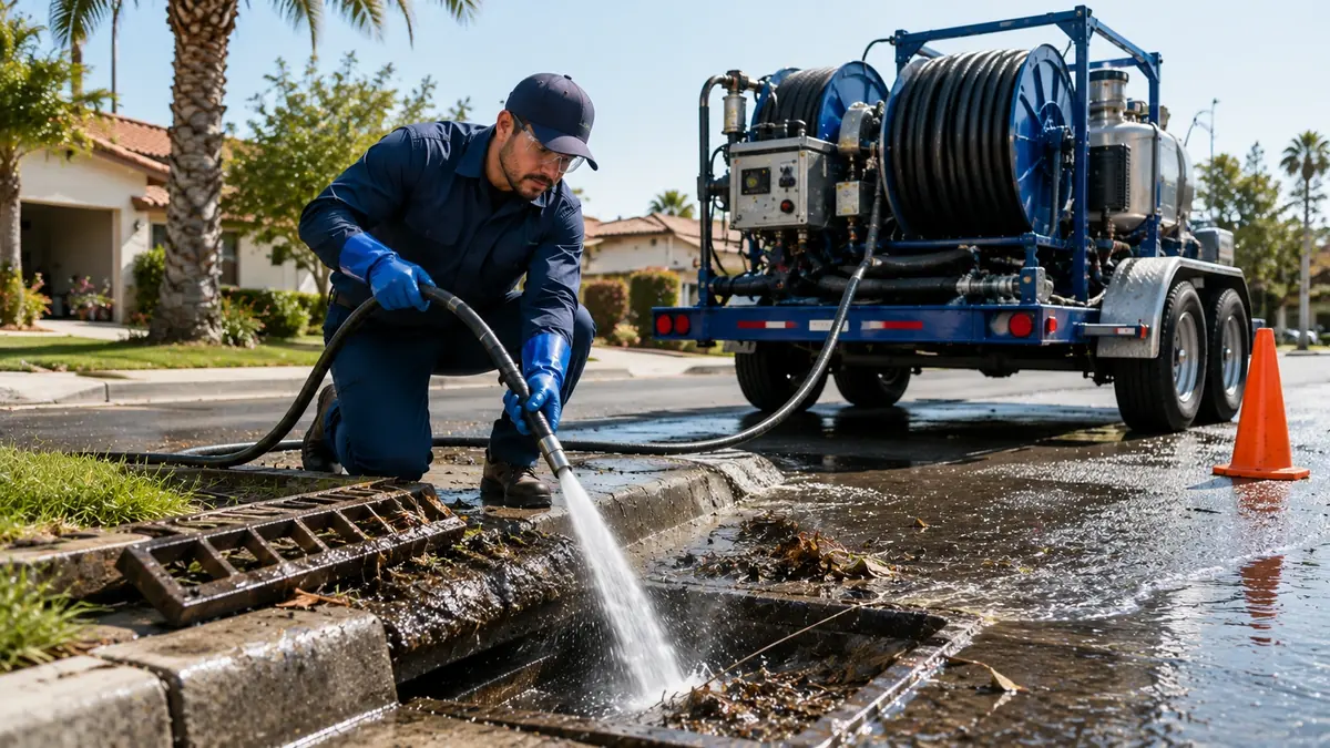Storm Drain Hydro Jet Cleaning in La Quinta
